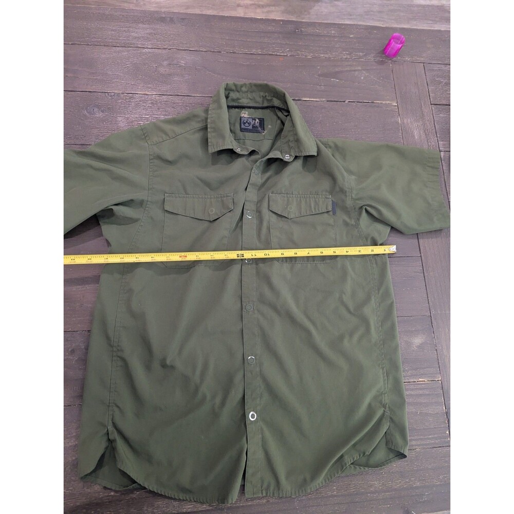 Mens Magpul Sz Medium Stretch Green Short Sleeve Button Up Shirt - Picture 6 of 8